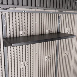 Lifetime 7x7ft Outdoor Storage Shed - Rough-Cut Grey -Home Style Shop 13997403 5775000055102387