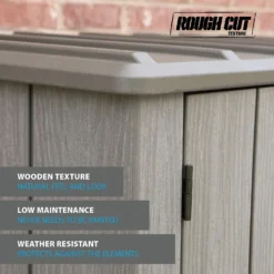 LIFETIME 1500L Vertical Storage Shed - Rough-Cut Brown -Home Style Shop 13997404 4544999835315715