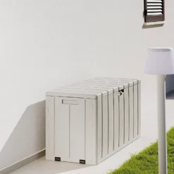 Toomax Bravo Garden Storage Box 270L - Warm Grey -Home Style Shop 13997481 1325004537305337