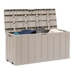 Toomax Bravo Garden Storage Box 270L - Warm Grey -Home Style Shop 13997481 5245004537169884