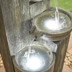 Stylish Fountain Ash Columns Water Feature With LEDs -Home Style Shop 14519359 9495047822654713